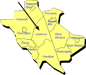 location of Lawrence Township in Mercer County